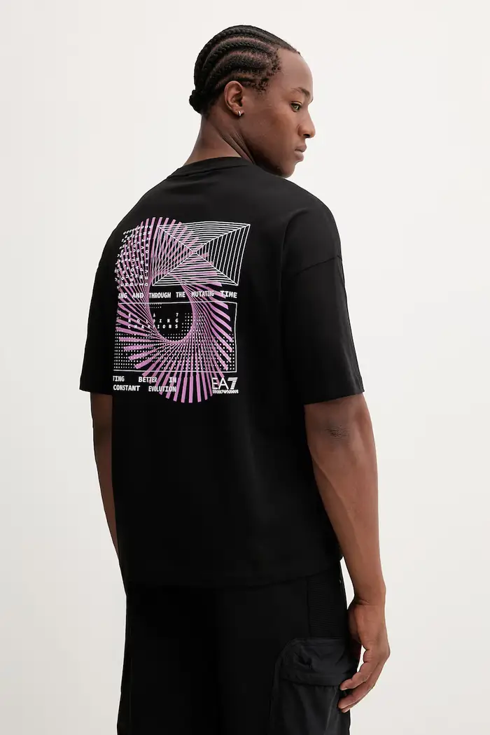 EA7 Emporio Armani t-shirt in cotone Nero