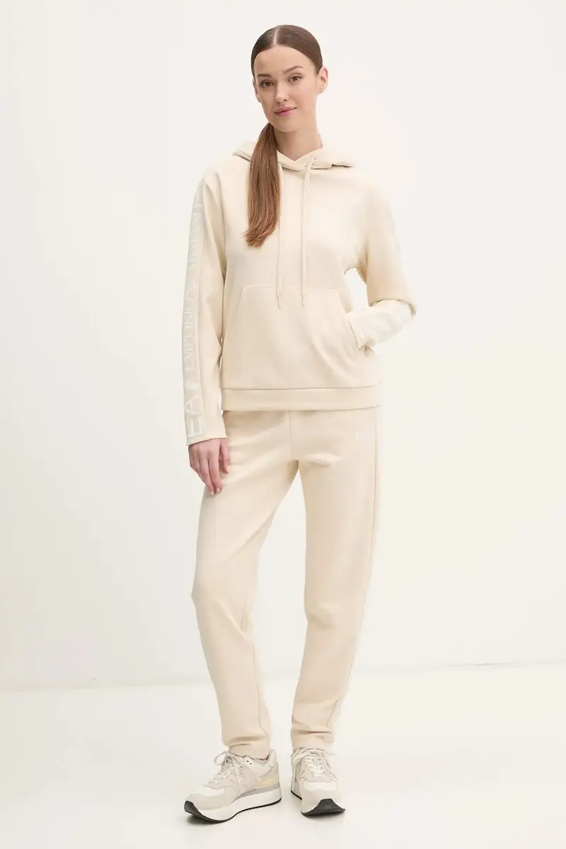 EA7 Emporio Armani tuta da ginnastica donna colore beige AF10443.7W000116