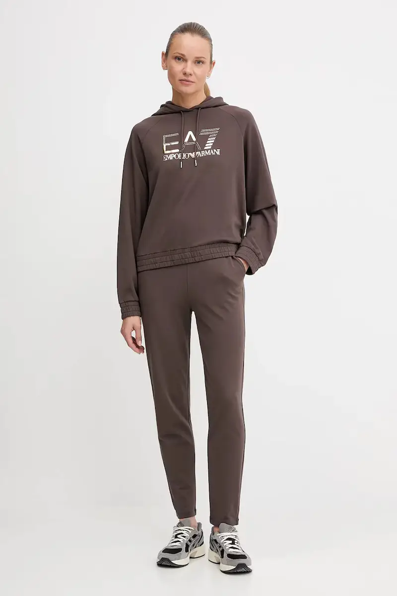 EA7 Emporio Armani tuta da ginnastica donna colore marrone AF12502.7W000687