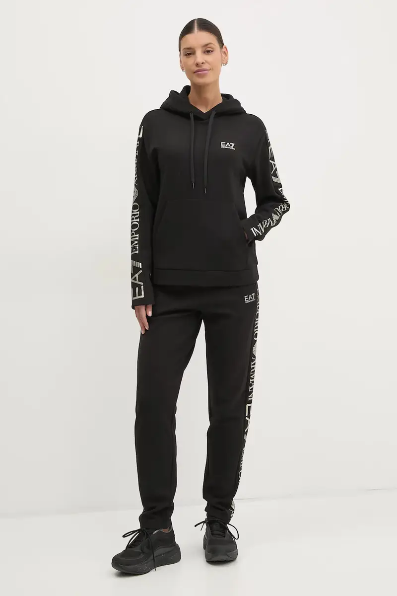 EA7 Emporio Armani tuta da ginnastica donna colore nero AF10443.7W000116