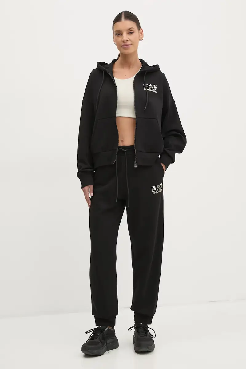 EA7 Emporio Armani tuta da ginnastica donna colore nero AF12473.7W000110