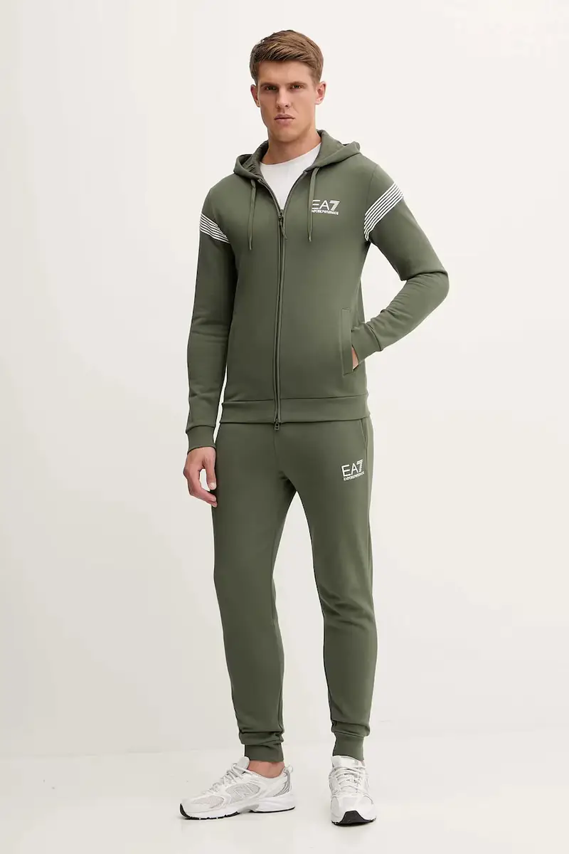 EA7 Emporio Armani tuta da ginnastica uomo colore verde AF10377-7M000967