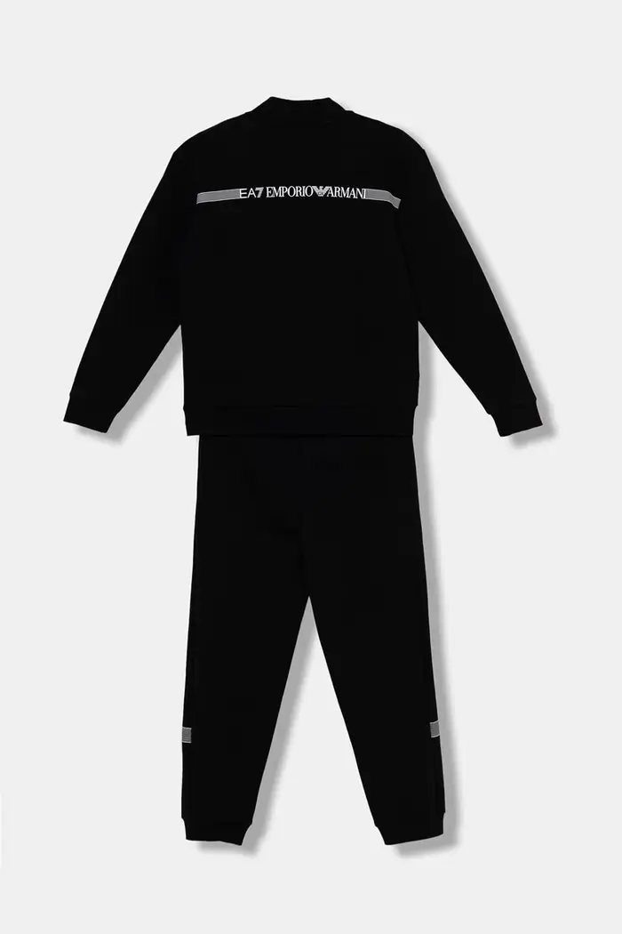 EA7 Emporio Armani tuta per bambini con cotone Nero
