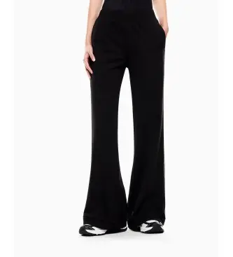 EA7 per donna 7W000961_AF12501 Pantalone Logo Series nero, Casual, Polister riciclato