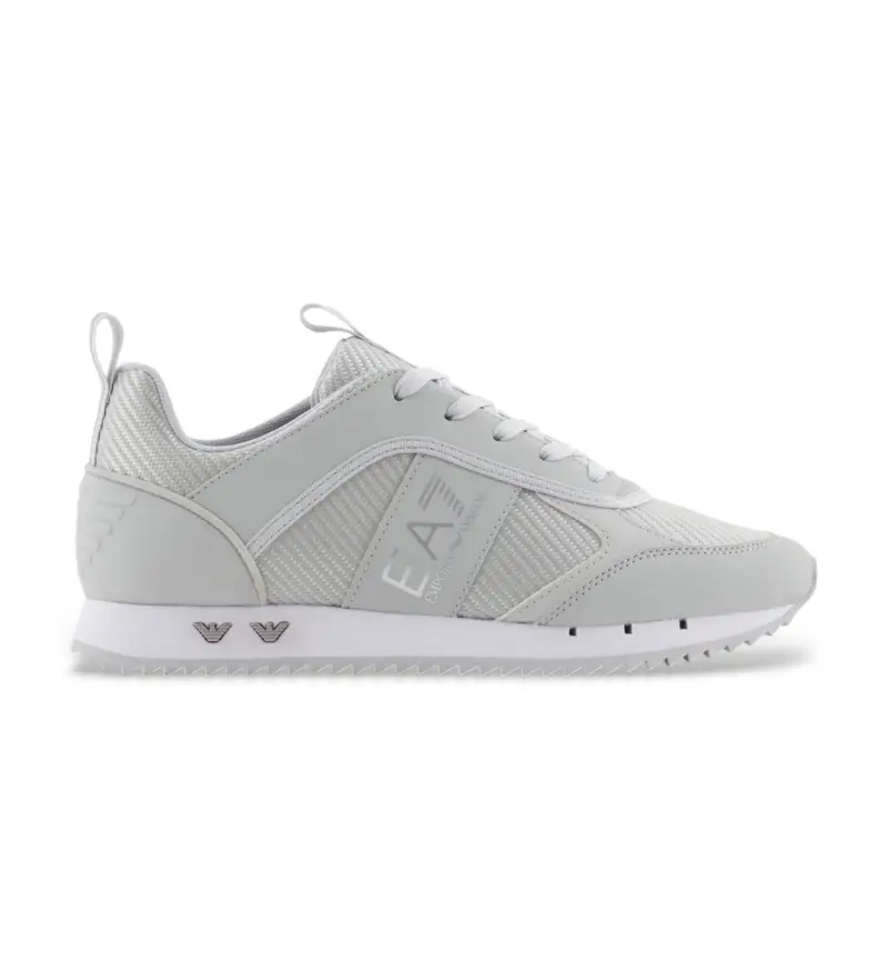 EA7 per donna X8X185_XR175 Sneakers grigio carbone nere e bianche (37 3), Basso, Stringhe, Casual