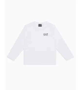 EA7 per ragazzo 7B000021_AF10378 Maglietta bianca Core Identity Asv (10Años= 142cm), Bianco, Casual, Cotone, Manica lunga, moda per bambini