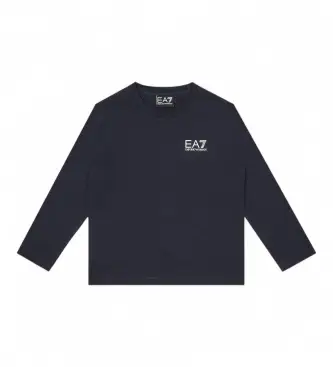 EA7 per ragazzo 7B000021_AF10378 Maglietta blu navy AF10378 (10Años= 142cm), Casual, Cotone, Manica lunga, moda per bambini