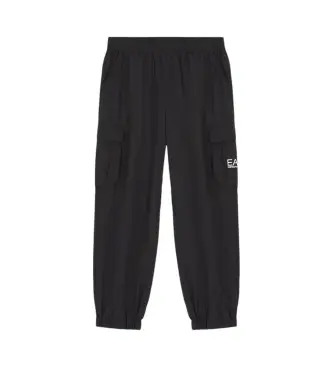 EA7 per ragazzo 7B000029_AF12872 Pantaloni sportivi neri (4Años= 106cm), Nero, Casual, Poliestere, moda per bambini