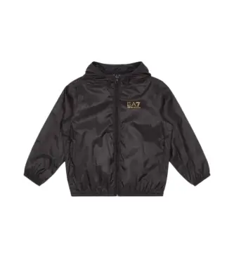 EA7 per ragazzo 7B000032_AF12981 Giacca Core Identity Boy in tessuto tecnico nero (10Años= 142cm), Casual, Poliestere, moda per bambini