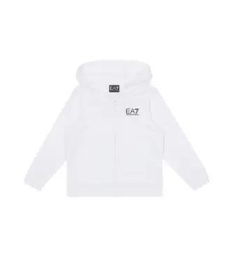 EA7 per ragazzo 7B000064_AF10380 Felpa in cotone bianco Core Identity (10Años= 142cm), Casual, Sportivo, Multisport, moda per bambini