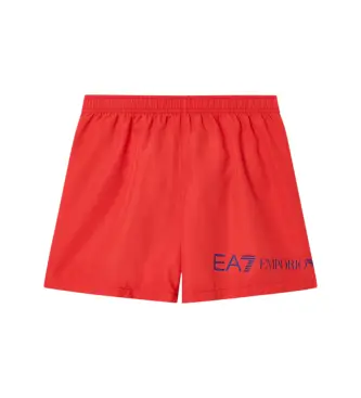EA7 per ragazzo 7B000341_AF13049 Costume da bagno rosso (14años= 164cm), Beachwear, Poliestere, moda per bambini