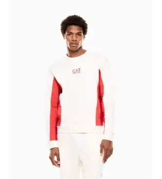 EA7 per uomo 7M001612_AF12451 Felpa Summer Block bianco, Casual, Sportivo, Cotone, Manica lunga