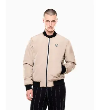 EA7 per uomo 8NPB12_PN7LZ Giacca bomber Premium Shield beige, Casual, Poliestere Nero
