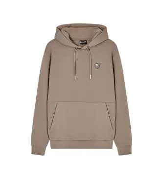 EA7 per uomo 8NPM21_PJ4EZ Felpa Premium Shield taupe, Casual, Poliestere