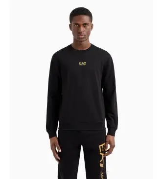 EA7 per uomo 8NPM30_PJVRZ Felpa nera Train Core Coft, Nero, Casual, Cotone