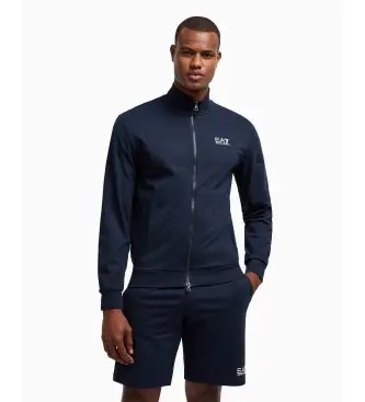 EA7 per uomo 8NPM31_PJVRZ Felpa blu navy Core Identity, Casual, Sportivo, Cotone, Multisport
