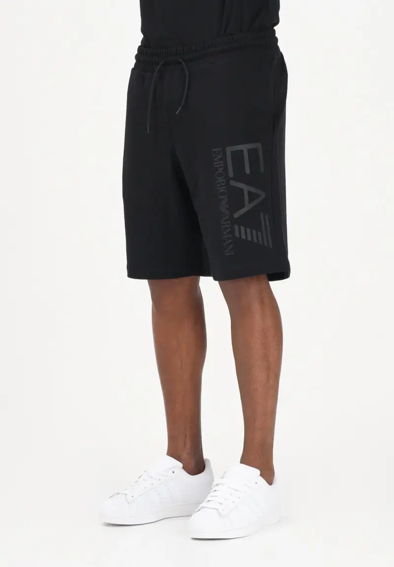 EA7 Shorts nero da uomo con logo