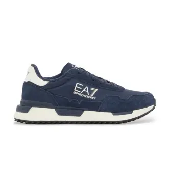 EA7 unisex 7X000380_AF19175 Sneakers blu navy vintage (47 3), Nero, Tessuto, a cm, Stringhe, Sportivo