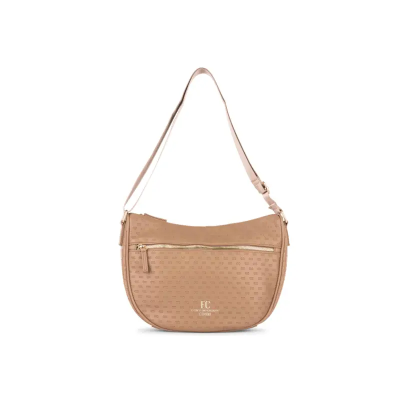 EC CONTEMPORARY COVERI Borsa beige da donna con tracolla regolabile in tessuto