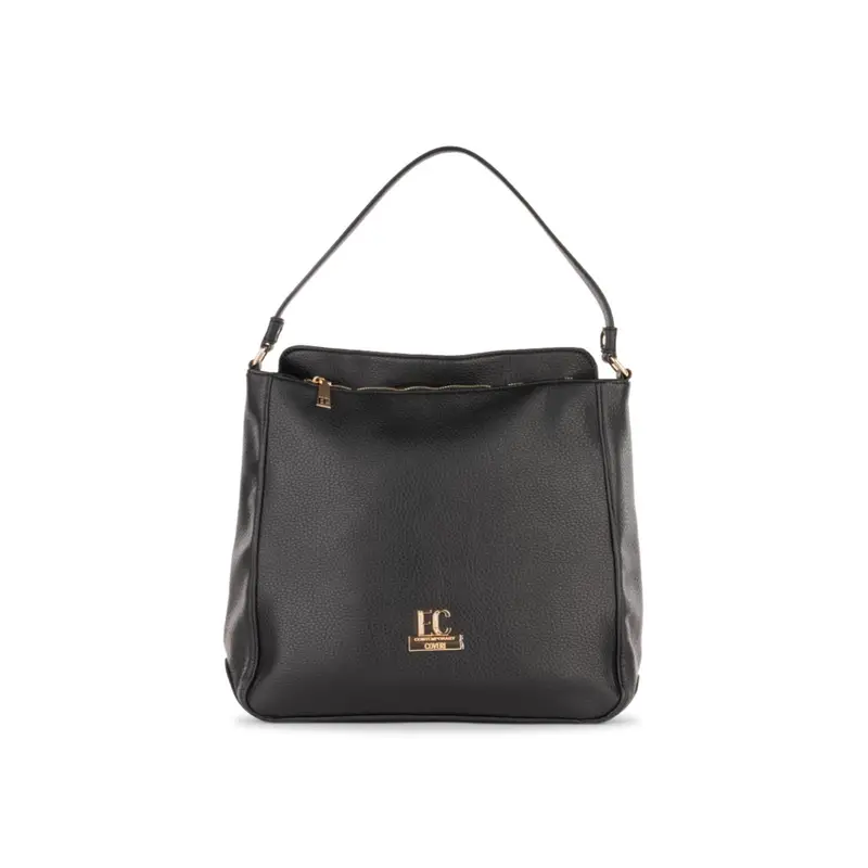 EC CONTEMPORARY COVERI Borsa nera da donna con logo dorato