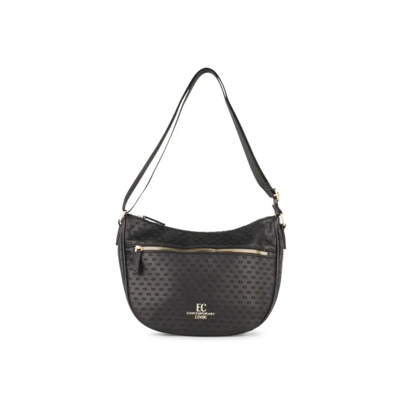 EC CONTEMPORARY COVERI Borsa nera da donna con tracolla regolabile in tessuto