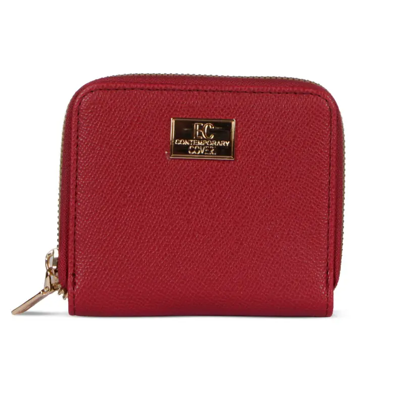 EC CONTEMPORARY COVERI Portafoglio rosso da donna con zip e logo