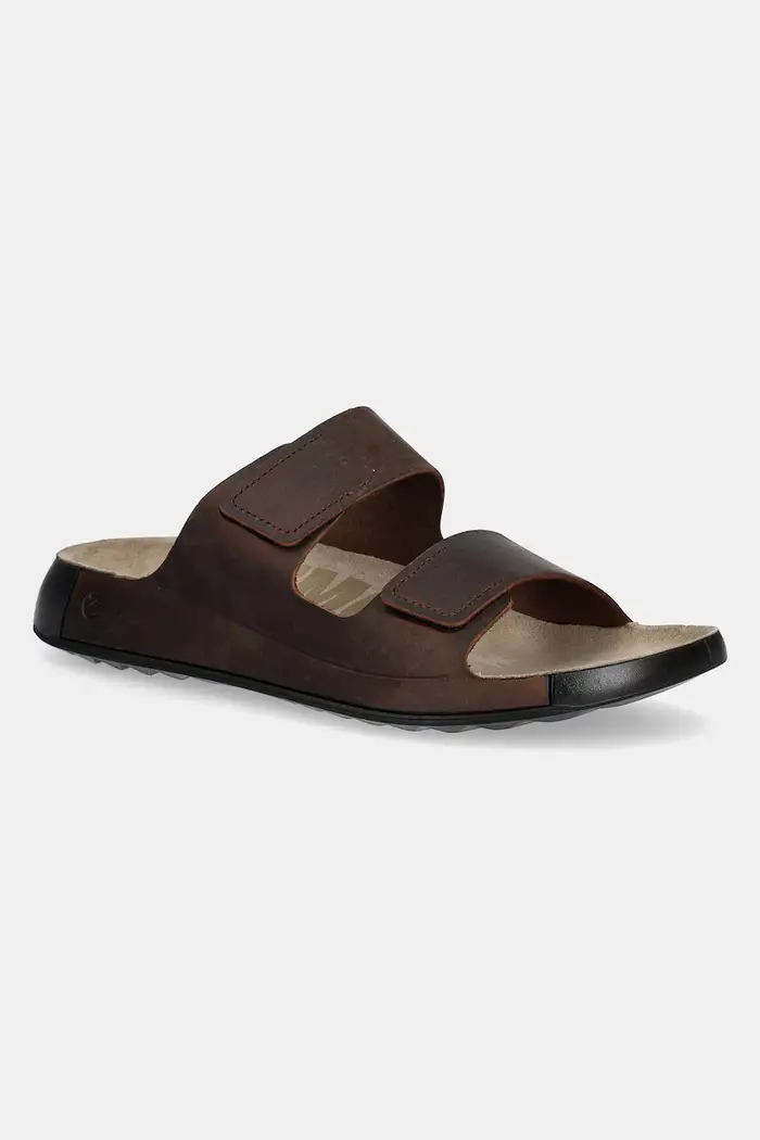 ECCO ciabatte slide in nubuck Cozmo 2-Strap Marrone