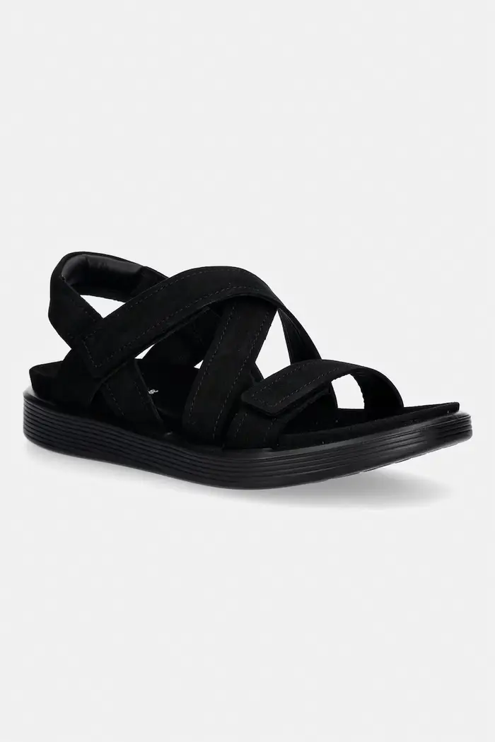 ECCO sandali in camoscio Soft Sandal W Nero