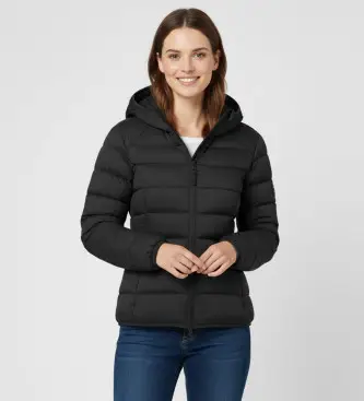 ECOALF per donna MCWGAJKASPEN0987W25-319 Giacca nera Aspen, Nero, Casual, Polister riciclato, Sostenibile