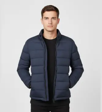 ECOALF per uomo MCMGAJKBERET0987W25-601 Giacca basco blu, Casual, Polister riciclato, Sostenibile