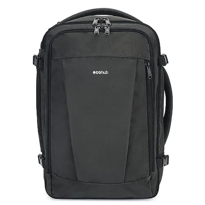 ECOHUB Bagaglio a mano per voli Ryanair, 40 x 20 x 25 cm, Grigio, 40x20x25cm