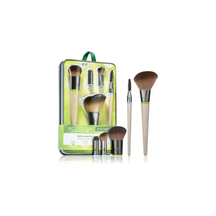 Ecotools Interchangeables™ Daily Essentials Set Di Pennelli Con Custodia 5 Pz