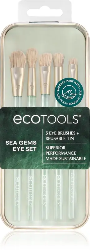 Ecotools Sea Gems Set di pennelli per il trucco occhi