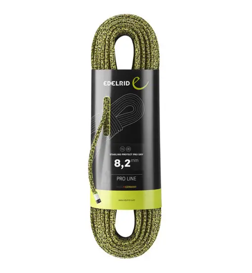 Edelrid Starling Protect Pro Dry 8,2mm - mezza corda/gemella Yellow