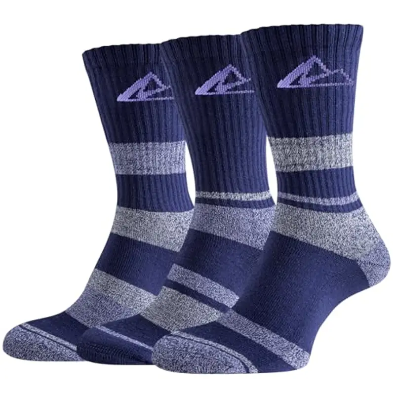 Effeet Calzini Trekking Donna 39-42 35-38, 3 Paia Calzini Sportivi in Cotone Anti-Vesciche Anti-Sudore Traspiranti