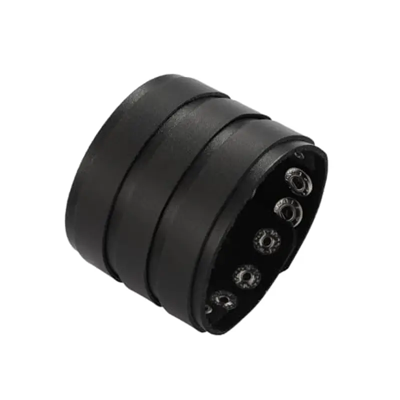 Eigso 3 Ply Bracciale Largo per Uomini Donne Unisex Classic Rock Biker Bracciale Set per Uomo Donna