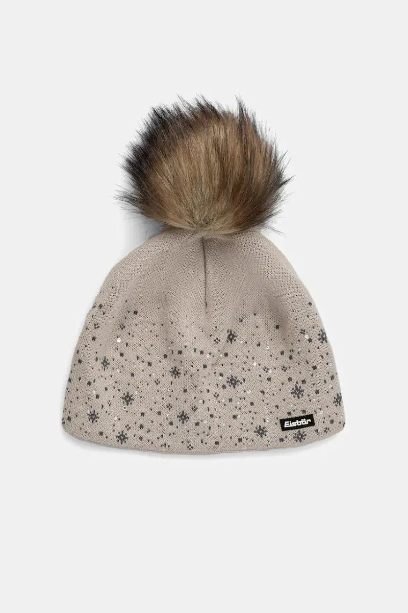 Eisbar cappello con lana Rana Lux Crystal MÜ Beige