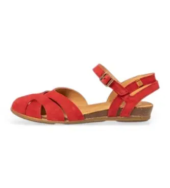 El Naturalista per donna 252071381005_008 Sandali Stella in pelle rossa N5207, Rosso, Basso, Fibbia, Casual