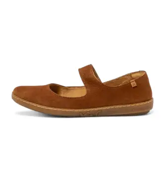 El Naturalista per donna 253013230005_023 N5301 o Ballerine in pelle color corallo, Marrone, Basso, Nessuno, Casual