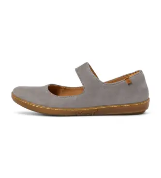 El Naturalista per donna 253013500005_0B0 N5301 o Ballerine in pelle blu-grigio corallo, Basso, Velcro, Casual