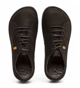 per donna 256711101005_001 N5671 Scarpe in pelle nera nuda (46), Nero, Basso, Stringhe, Casual