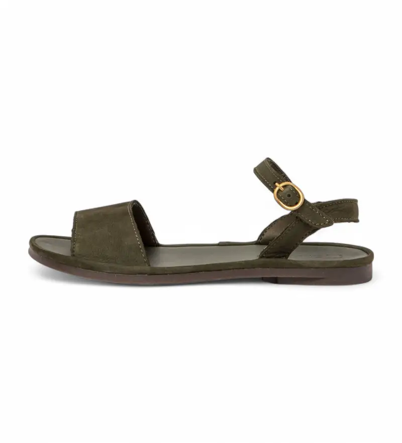 El Naturalista per donna. 256931122005_0G3 N5693 Sandali in pelle verde tulipano, Basso, Fibbia, Casual