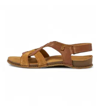 per donna 258191223005_023 N5819 Panglao sandali in pelle marrone (42), Basso, Velcro, Casual