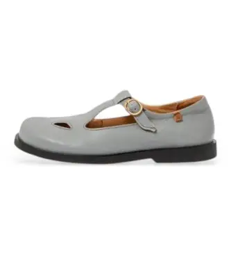 per donna 258731161005_061 Sandali in pelle N5873 color sabbia blu (40), Basso, Fibbia, Casual, Classico