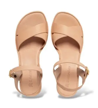 El Naturalista per donna 2N85411M9005_M17 Sandali in Pelle N854 Gaia coral, 3 a 5cm, Fibbia, Casual, Corallo