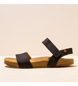 El Naturalista per uomo 257901101005_001 Sandali in pelle N5790 Balance neri, Nero, Basso, 1 a 3 cm, Velcro, Casual