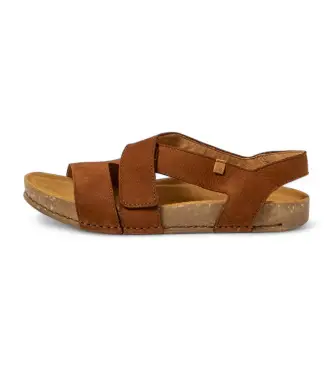 El Naturalista unisex 257991123005_023 Sandali in pelle marrone Balance N5799, 1 a 3 cm, Velcro, Casual