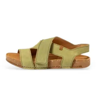 El Naturalista unisex 2579912G1005_0G3 Sandali N5799 Balance in pelle verde, 1 a 3 cm, Velcro, Casual