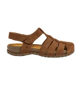 El Naturalista unisex 2586211ND005_023 Sandali in pelle N5862 Tabernas marrone, Basso, Velcro, Casual