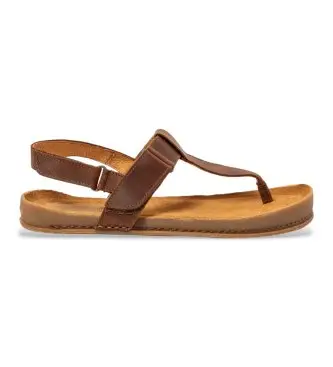 El Naturalista unisex 260041156005_012 Sandali in pelle marrone N6004, Basso, Fibbia, Casual